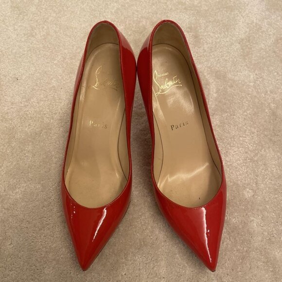 Christian Louboutin Pumps Heel Leather Red - Picture 8 of 16